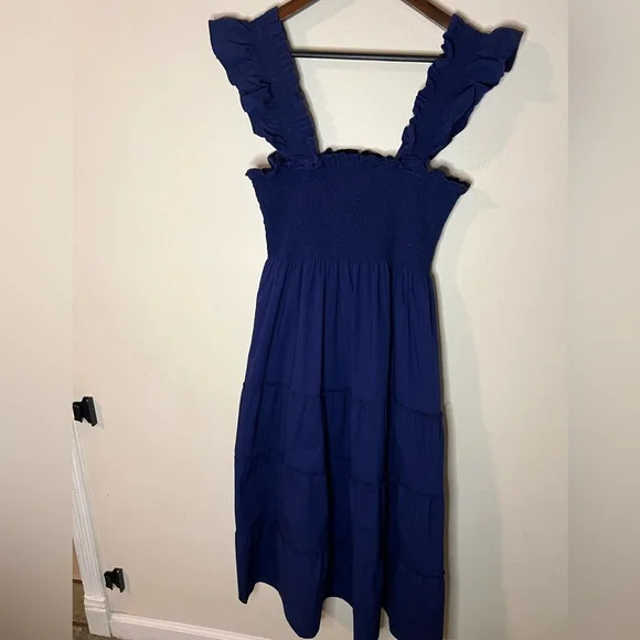 Hill house home the Ellie nap dress midi navy blue size medium - Picture 2 of 7